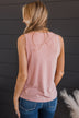 Came To Win V-Neck Tank- Blush