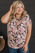 Fresh Beginnings Floral Top- Black