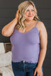 Pure Coincidence Knit Tank Top- Deep Lavender