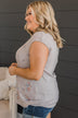 Matters Of The Heart Knit Top- Grey