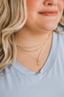 Proud To Sparkle Tiered Necklace- Gold & Silver