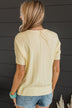 The Fairest Of Them All Pocket Top- Pale Yellow