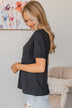 Perfect Together Notched Top- Black