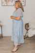 Dance It Out Floral Midi Dress- Light Blue