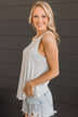 Softest Touch Knit Tank Top- Heather Grey