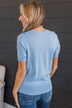 More To Come Knit Top- Periwinkle