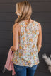Found My Way Floral Tank Top- Light Blue