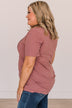 "Let's Get Lost" Graphic Tee- Mauve