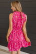 Beautiful Sights Floral Dress- Bright Pink