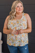 Found My Way Floral Tank Top- Light Blue