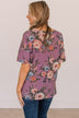 When Magic Happens Floral Top- Purple
