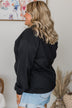"Mama" Varsity Crew Neck Pullover- Black