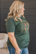 "Grow Positive Thoughts" Graphic Tee- Forest Green
