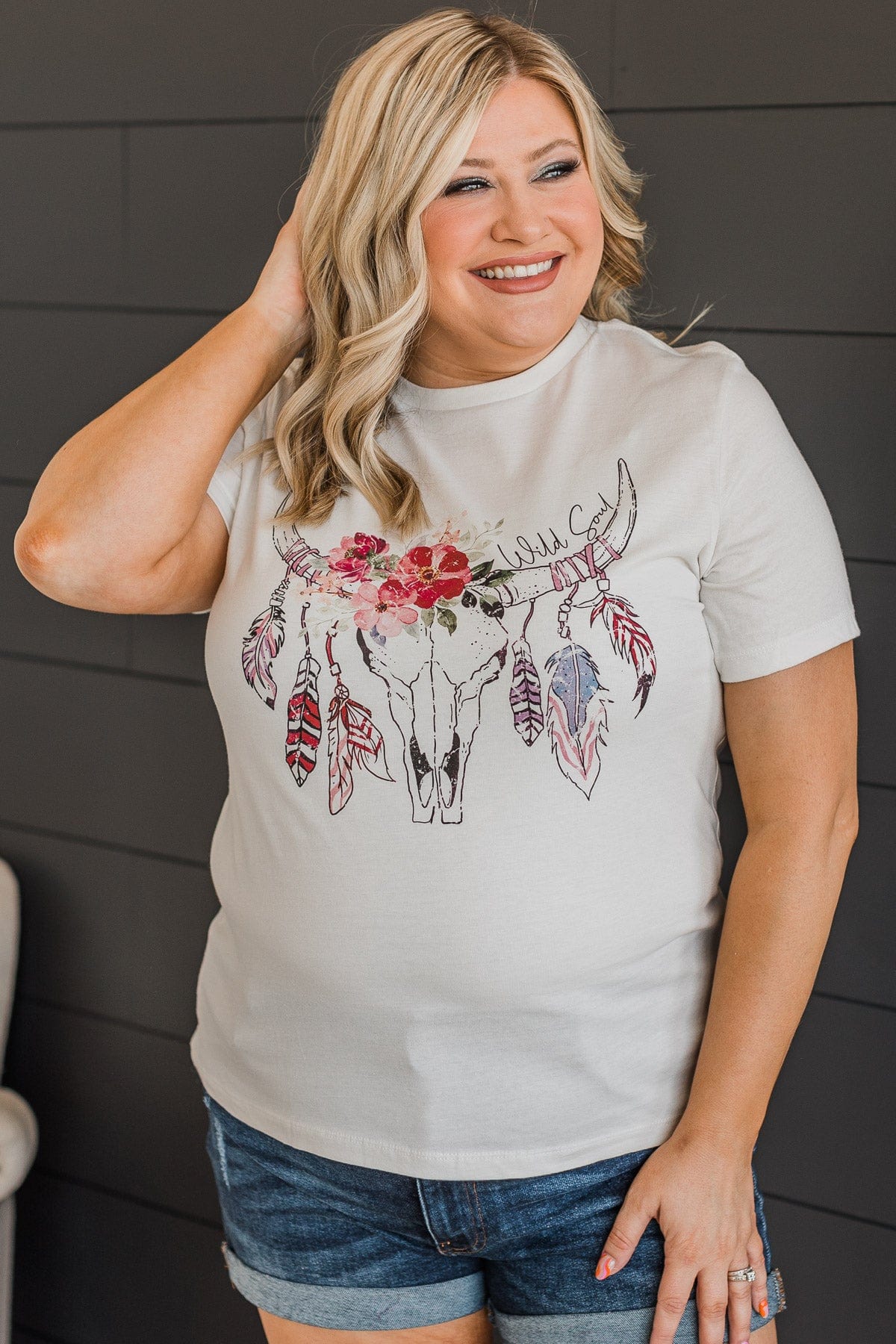 "Wild Soul" Graphic Tee- Light Cream