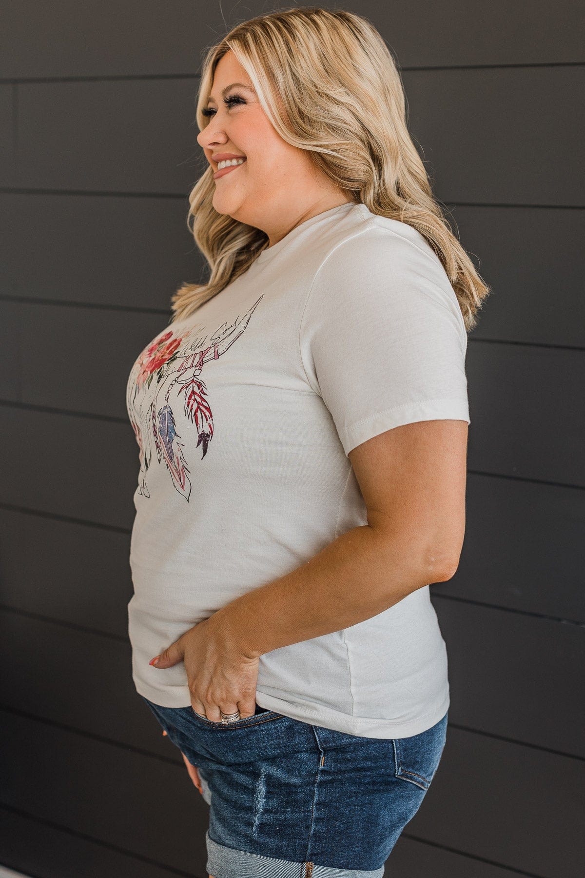"Wild Soul" Graphic Tee- Light Cream