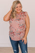 Make An Impact Floral Top- Blush