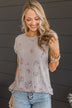 Matters Of The Heart Knit Top- Grey