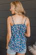 Ready For A Change Floral Tank Top- Dark Blue & Pink