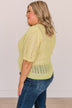 Better Times Pointelle Knit Top- Yellow
