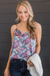 Ready For A Change Floral Tank Top- Navy