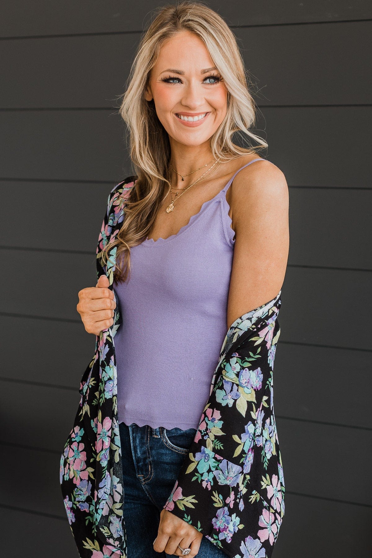 Imagine That Floral Kimono- Black