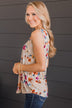 Make It Look Easy Floral Tank Top- Sand