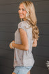 Matters Of The Heart Knit Top- Grey