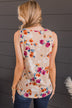 Make It Look Easy Floral Tank Top- Sand
