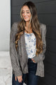 Make Your Own Path Knit Cardigan- Grey