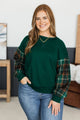 Crisp Mornings Lightweight Pullover Top- Forest Green