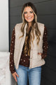 Sights Unseen Puffer Vest- Beige
