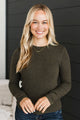 Unlimited Adoration Long Sleeve Top- Dark Olive