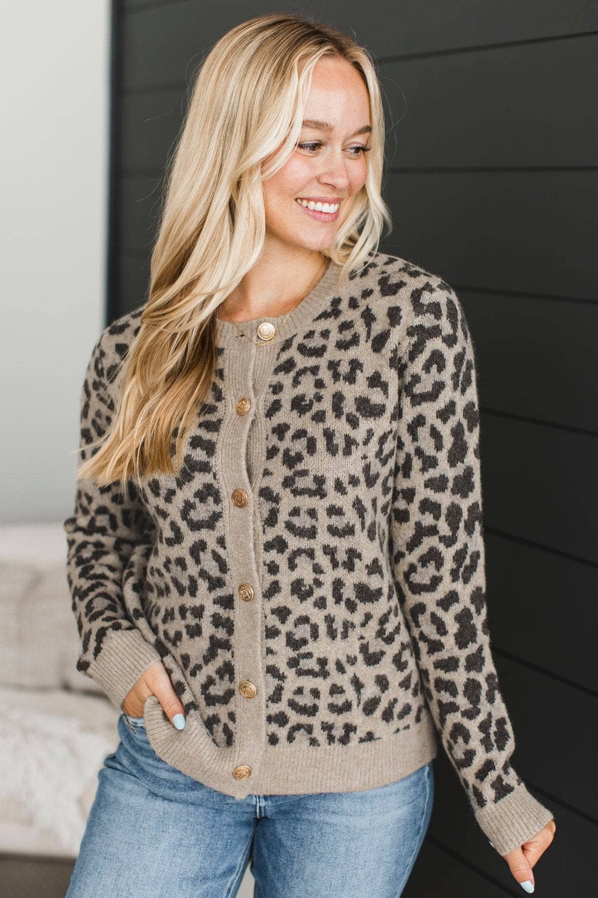 Mud Pie Women's Penelope Leopard Chenille Pullover – Quarter Zip, Ribbed Collar, Cozy Fall Sweater