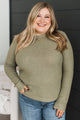 Friends Forever Knit Sweater- Light Olive