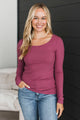 Play With My Heart Ruched Top- Berry