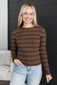 Significant Allure Striped Lightweight Sweater- Brown