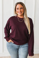 On The Run Pullover- Dark Plum