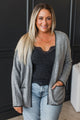 Warmhearted Gatherings Open Front Cardigan- Heathered Grey