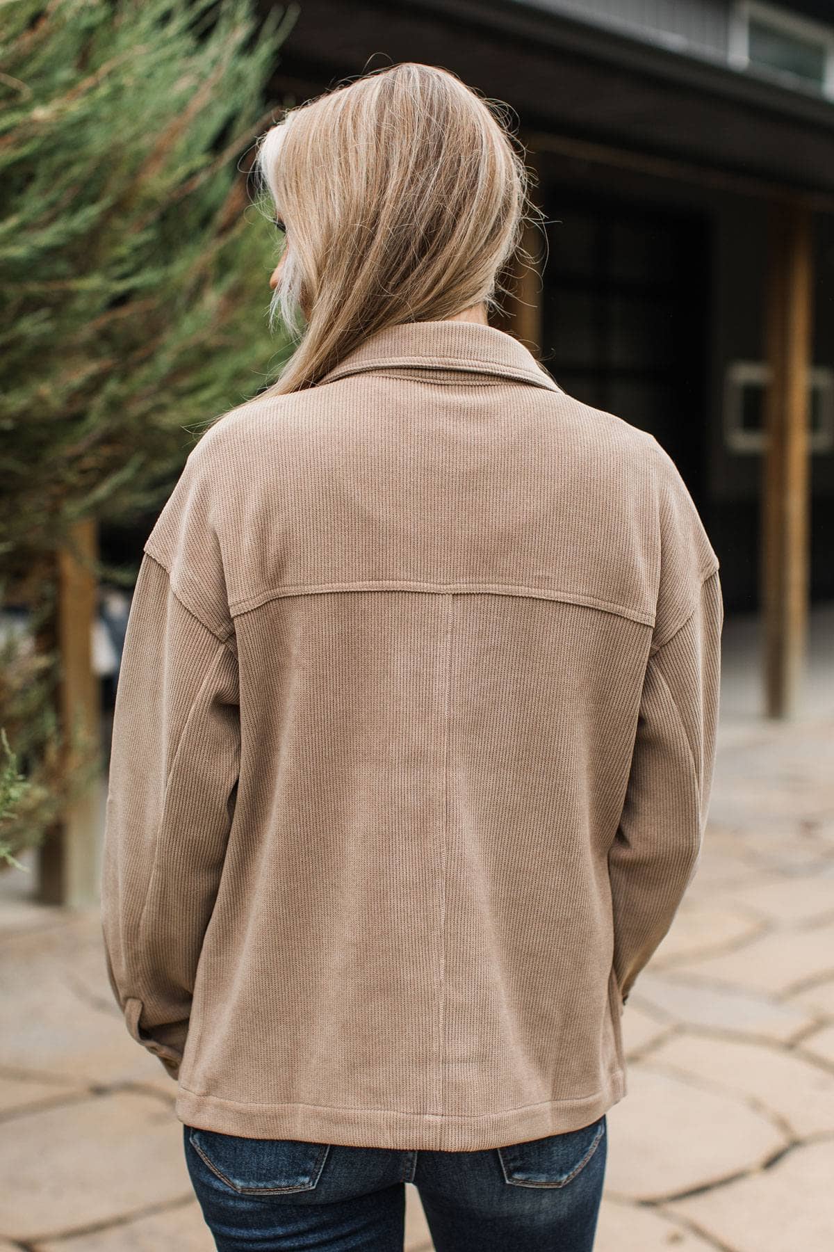 Autumn Romance Button Up Corduroy Jacket- Mocha