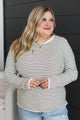 Spending Time Together Striped Sweater- Ivory & Black