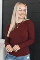 Unlimited Adoration Long Sleeve Top- Maroon