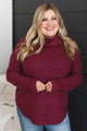True Love Only Turtle Neck Sweater- Burgundy