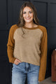 Quiet Happiness Striped Knit Sweater- Golden Orange