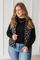 Follow Your Instincts Floral Puffer Vest- Black & Pale Yellow