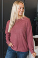 You're My Sanctuary Knit Sweater- Dark Rose