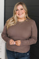 Stay The Course Long Sleeve Top- Dark Mocha