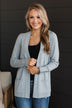 Love Without End Lurex Knit Cardigan- Silver