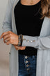 Love Without End Lurex Knit Cardigan- Silver