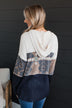Ready To Impress Hooded Top- Taupe & Navy