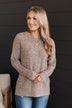 Pique Your Interest Knit Sweater- Brown